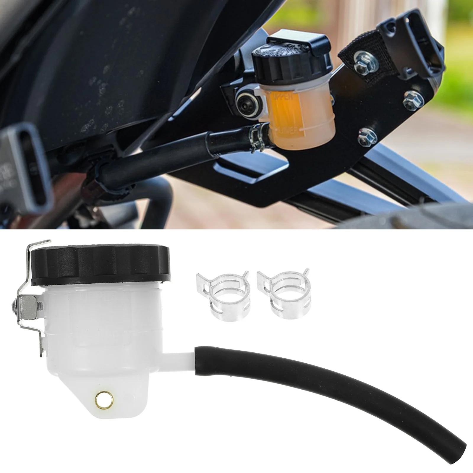 

Motorcycle Front Brake Fluid Reservoir Oil Cup Brake Pump Tank Precision Fit for Large Engine Racing Cylinder