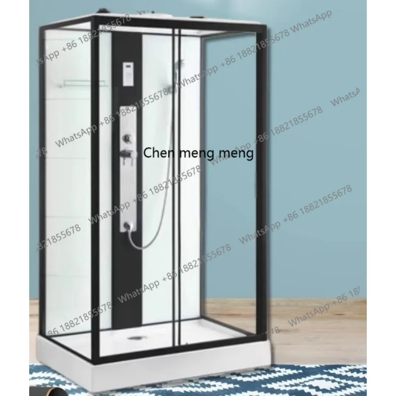 

Прямоугольная стеклянная перегородка для ванной комнаты, для дома, для небольшой квартиры, интегрированная ванна