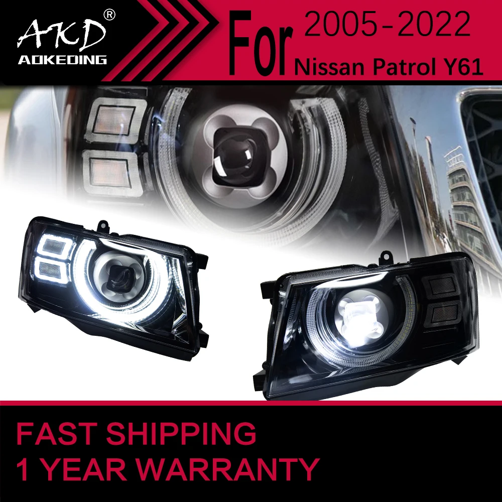 Car Lights for Nissan Patrol Y61 LED Headlight 2005-2022 Head Lamp Drl Dynamic Signal Projector Lens Automotive Accessories