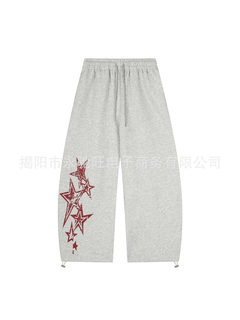 

Pants Y2K 2025 NEW Women MAN Print Star LETTER Wide-Leg Pants Spring Autumn Fashion