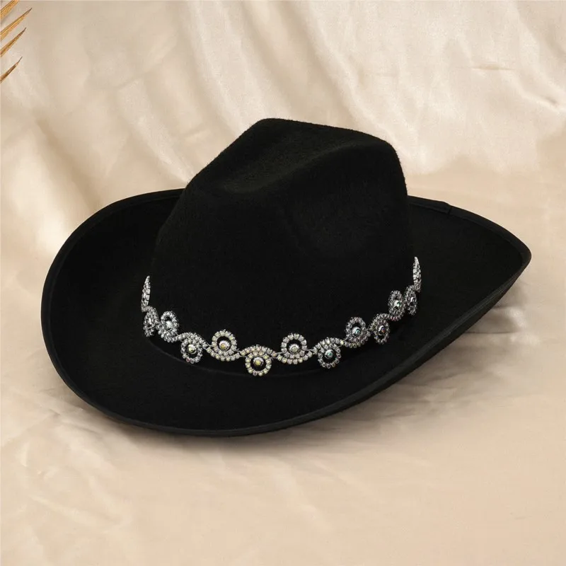 Ladies' sequined patterned water accessory top hat style party