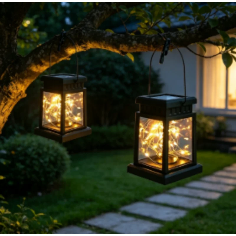 Hanging Solar Lantern Outdoor Waterproof Lights, LED String Lamp Decorative, 1-3 Pack for Patio Yard Lawn Garden Table Decor