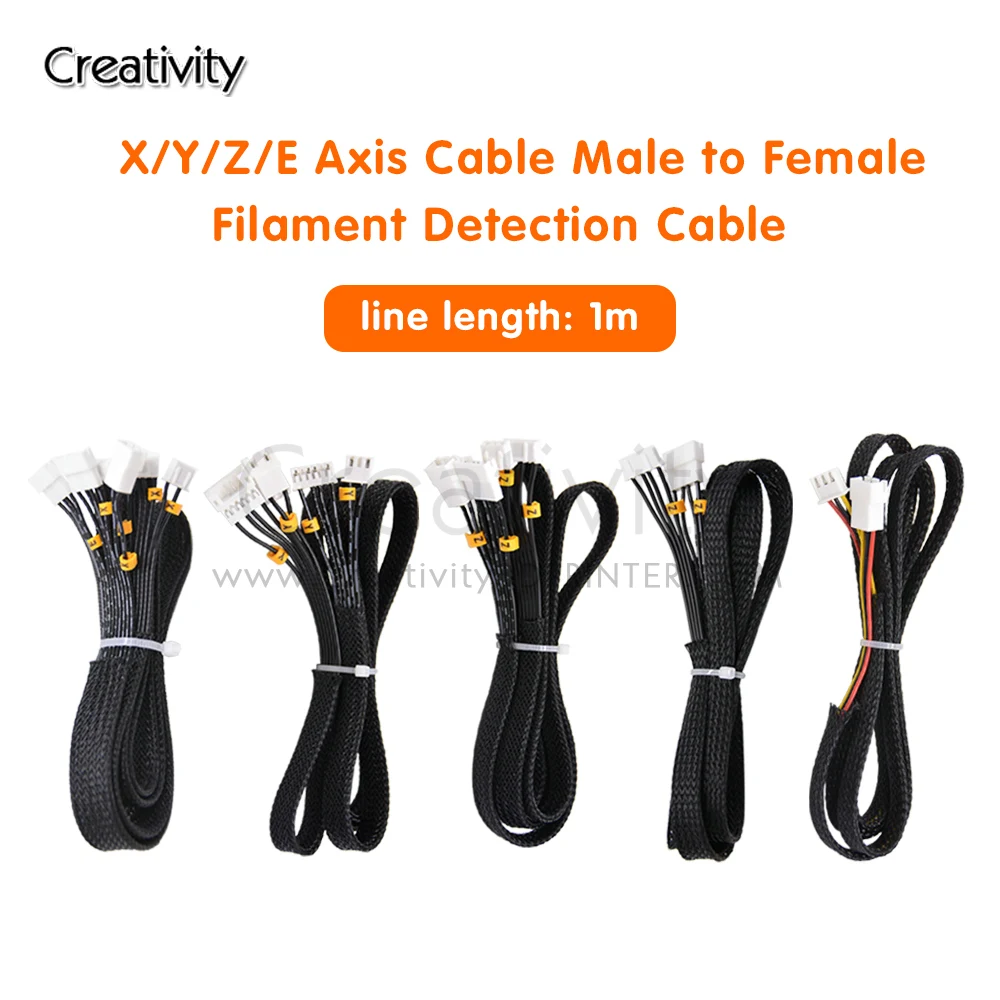 3D Printer X Y Z E Axis Stepper Motor And Limit Switch Extension Cable Male To Female Length 1M Cables