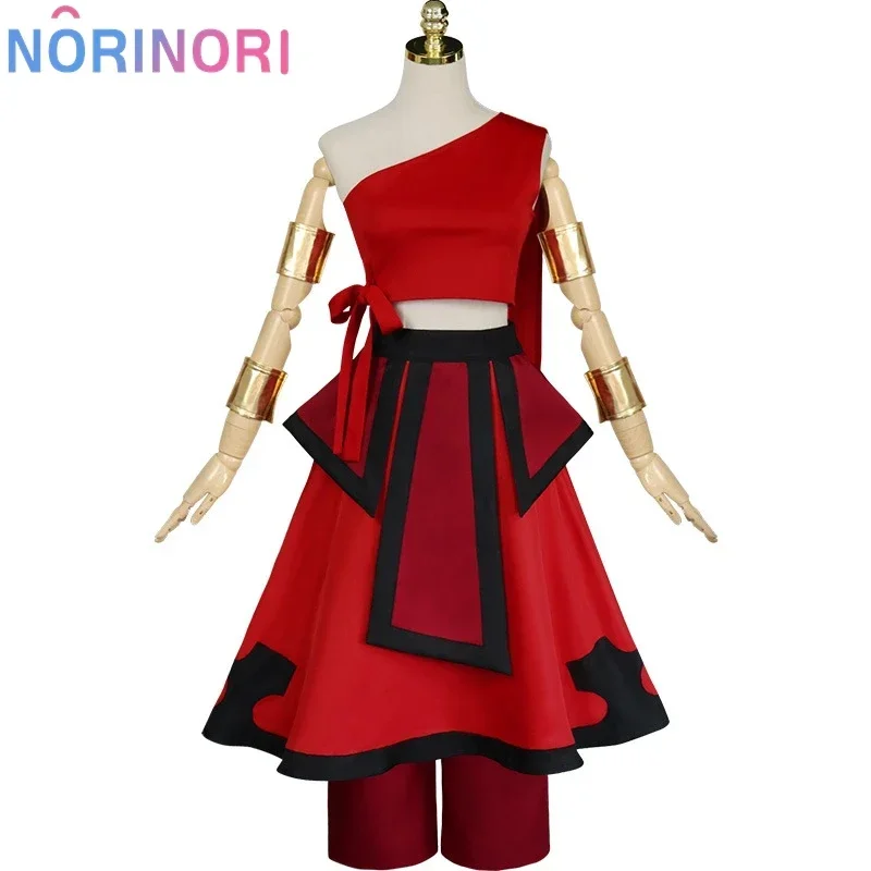 Anime Avatar The Last Airbender Katara Cosplay Fire Nation Cosplay Costume Red Uniform Adult Women Halloween Carnival Clothes