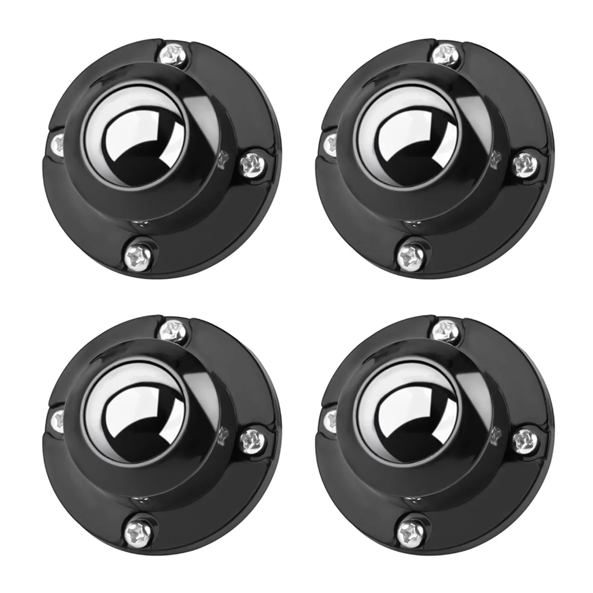 Updated Self Adhesive Caster Wheels 4 Pack, 201 Stainless Steel Stick on Wheels