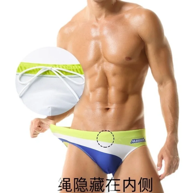 New Mens Swim Briefs Ultra Thin Breathable Bikini Swimming Trunks Fashion Sports Quick Drying Beach Shorts Swimwear suga