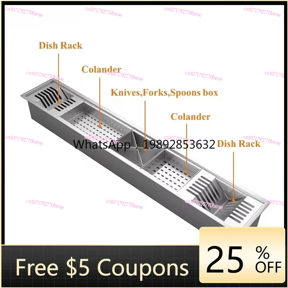

Сушилка для посуды на кухонную столешницу из нержавеющей стали с поддоном, большая сушилка для тарелок с держателем для столовых приборов для раковины