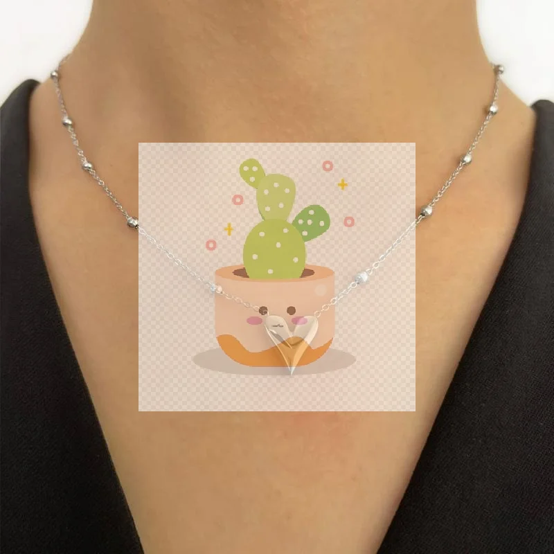 الفولاذ المقاوم للصدأ القلب سلسلة بدلاية قلادة للنساء الاتجاه الأنيق الفتيات الرقبة المختنق مجوهرات هدايا مقاوم للماء