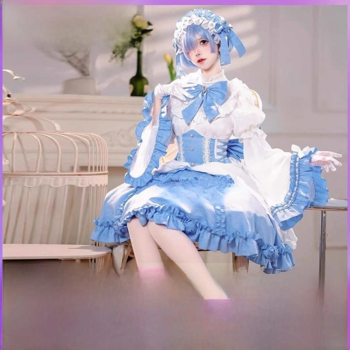 

Gothic Costume Rem Cosplay Anime Role Ele Outfit Long Sve Maid Suit Adult Size Available in Sto for Fans And Cosplayers 2026
