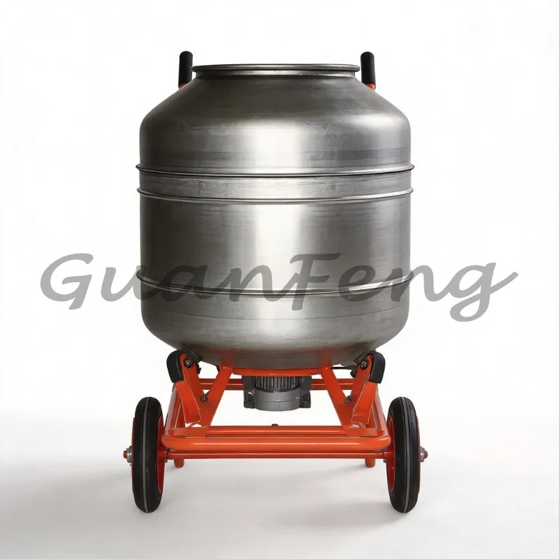 Heavy‑Duty 4‑KW Positive‑Negative Rotation Electric Mixer, Food‑Grade 304 Stainless‑Steel Sealed Stirring Drum Barrel
