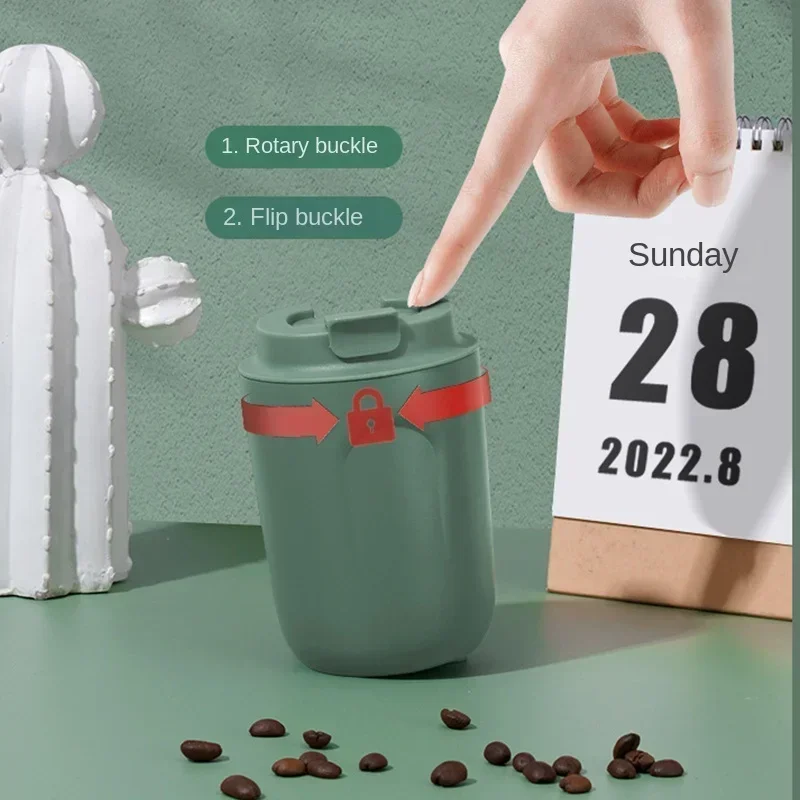 Termo Hermético con Aislamiento al Vacío de Doble Pared, Taza de Viaje para Café, Portátil, para Bebidas Calientes y Frías