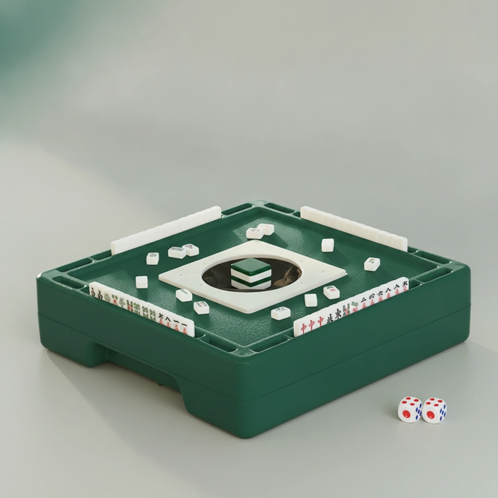 Tabletop Mahjong Machine Portable Mahjong Table with Tiles Compact Travel-Friendly for Travelers, Dorm Rooms, Camping