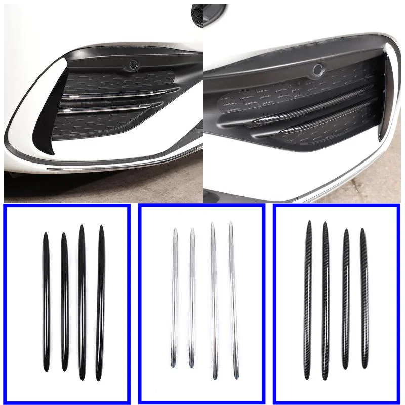 

For Mercedes Benz C Class Sport W206 2022-2023 ABS Front Bumper Fog Light Decorate Strip Trim Modification Car Styling Accessory