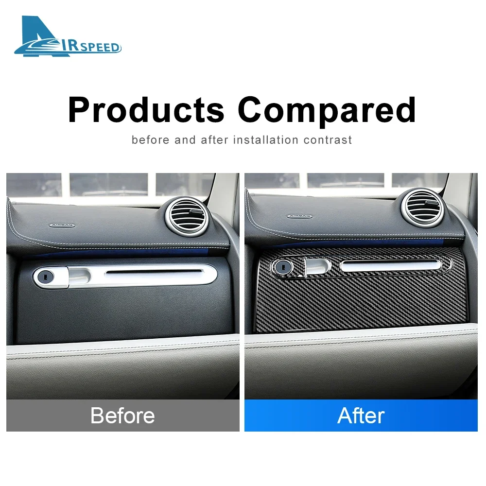 

Накладка на панель приборов и крышку перчаточного ящика из карбона для Smart 451 Fortwo 2011-2015, защитная наклейка, аксессуары для интерьера