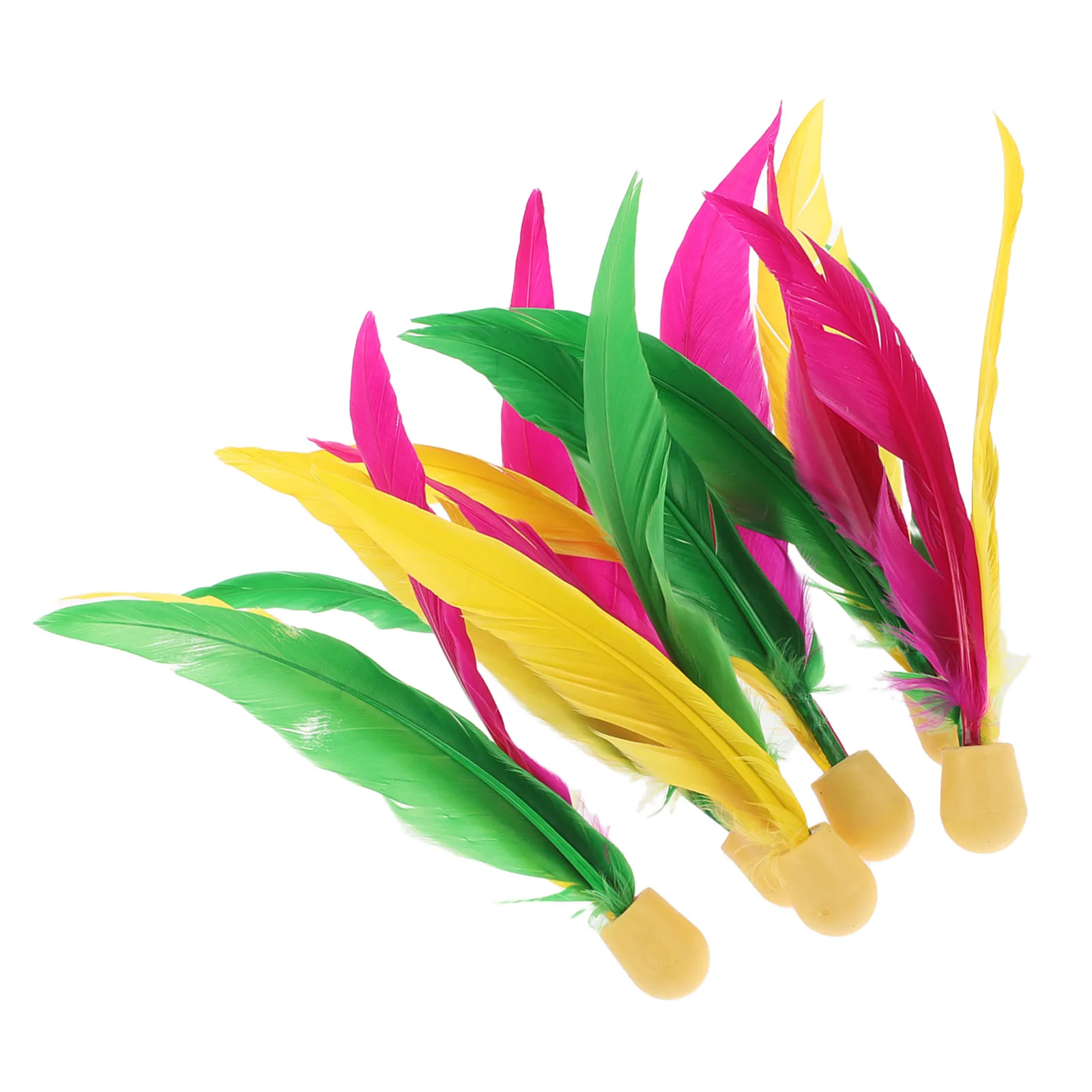 

6Pcs Shuttlecocks Badminton High Elastic Rubber Head Long Outdoor Entertainment Paddle Game Replacement Birdies