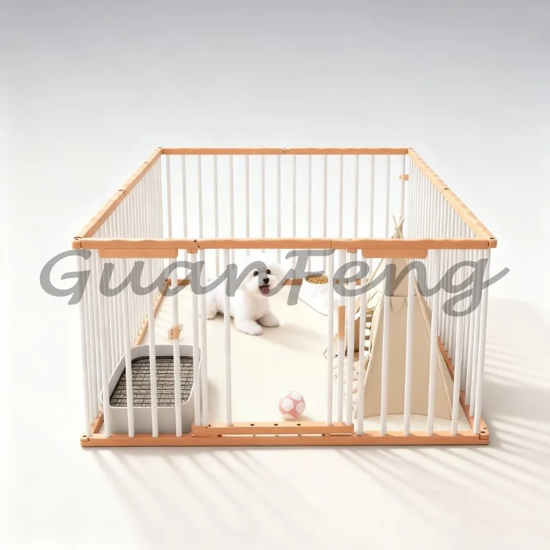 Expandable Folding Dog Fence Game Fence, Outdoor, Pet Kennel Fence, with Dog Safety Activity Accessories