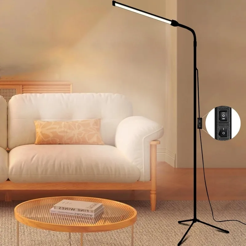 Imagem -04 - Dimmable Led Floor Lamp para Extensões de Cílios Craft Task Floor Standing Light Gooseneck Ajustável