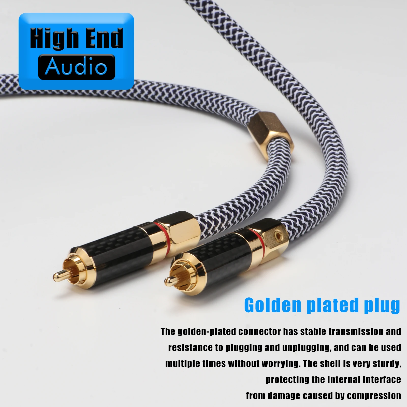Preffair HI-END OCC 75 Ohms HiFi Coaxial Audio Cable Silver Plated Digital Audio Coaxial Cable RCA Connector DAC CD Subwoofer