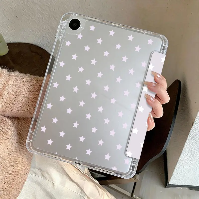 3+Y Fold Crystal Clear Case for Samsung Tab S7 S8 S9 11 Samsung S10 S9 12.4 inch Tab A9 8.7