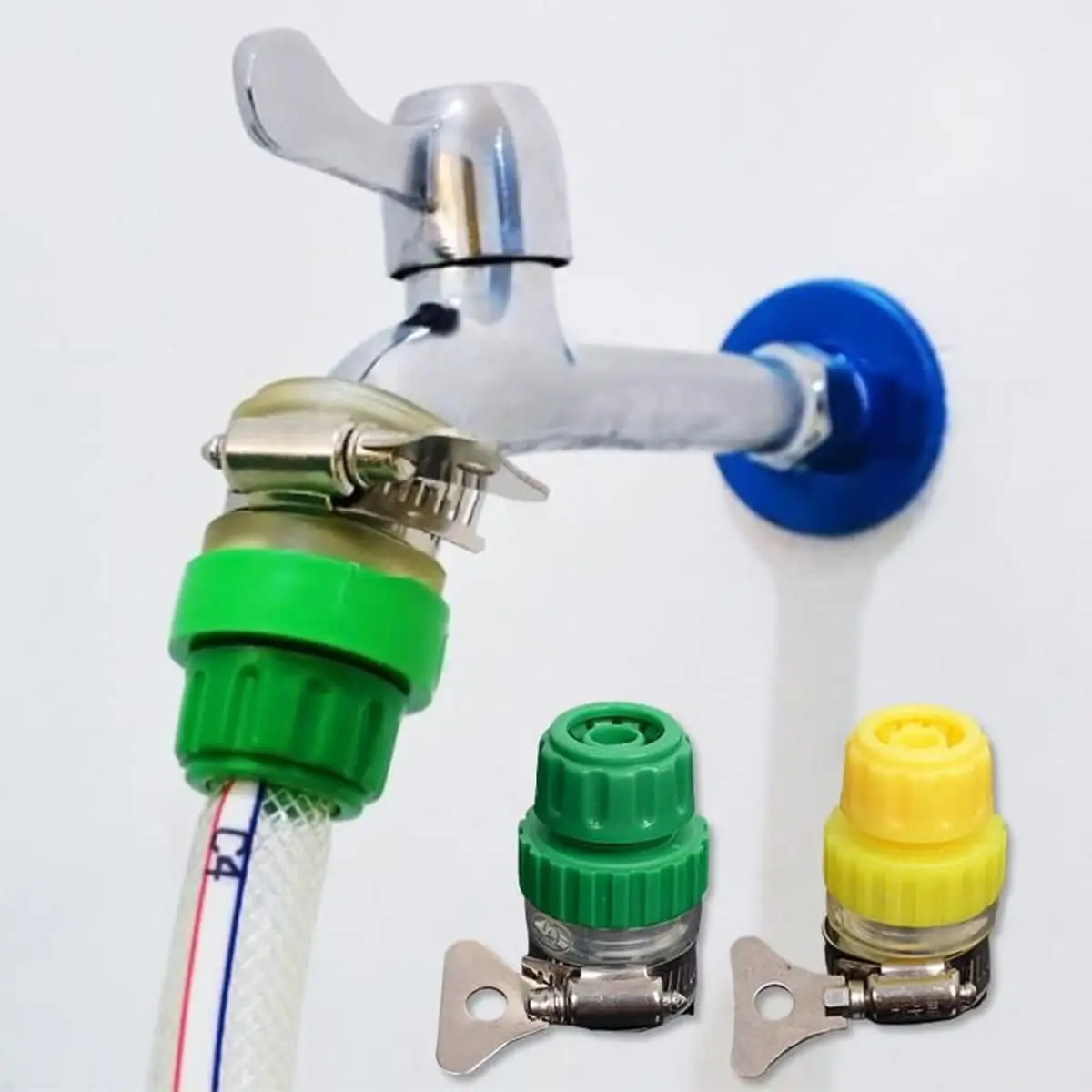 Kunststoff-Gartenschlauchadapter, Schnellkupplung für Gartenschlauch, Wasserrohrverbinder für Autowäsche und Gartenbewässerung