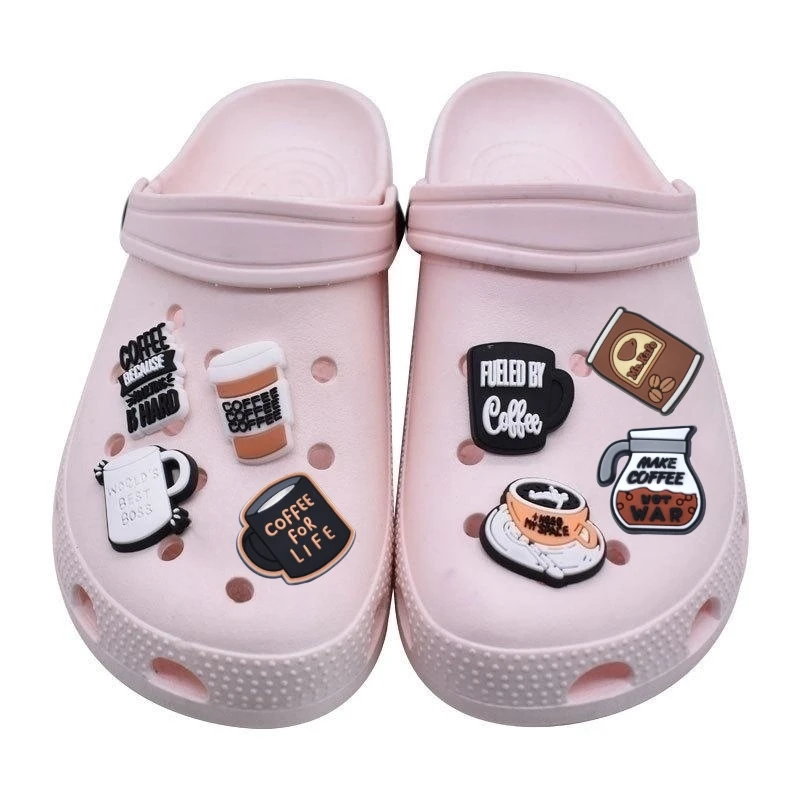 25Pcs Coffee Shoe Charms for Crocs | Personalize with Coffee Lover Shoe Charms for Men Women Adults Party Favor
