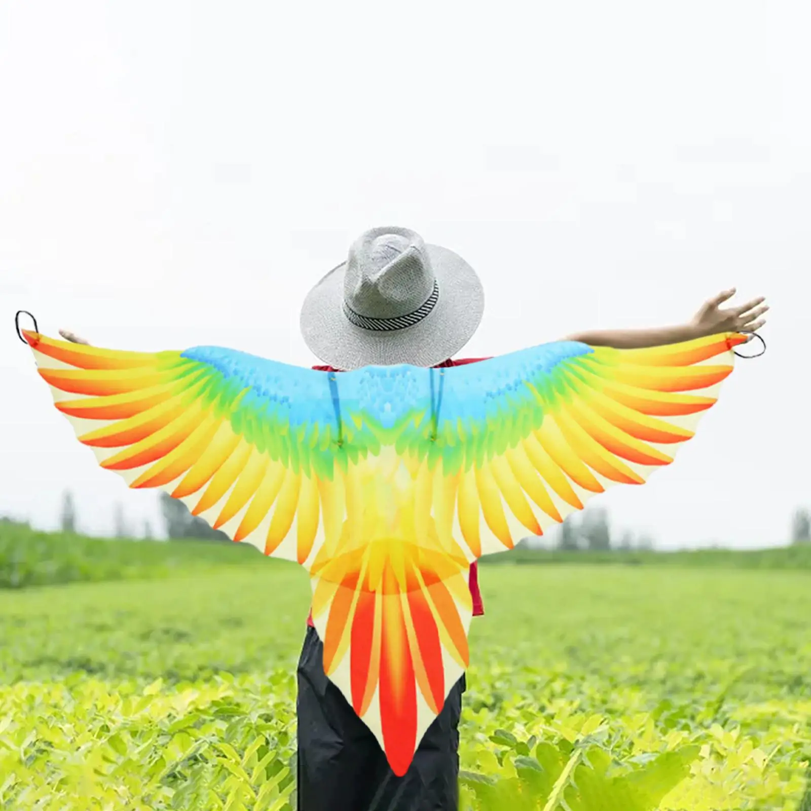 Conjunto de disfraz de pájaro y máscara para niños, capa de alas de loro, vestido de Chal, capa para fiesta de máscaras, Festival del Día de los niños, niños y niñas