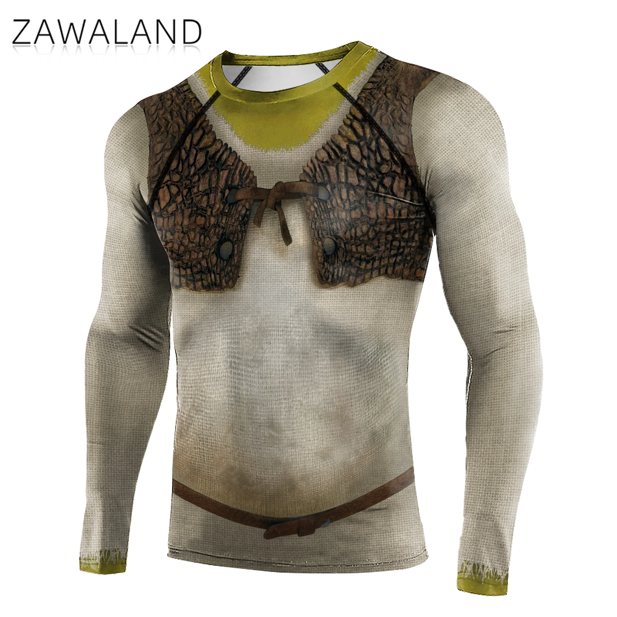 Costume cosplay da uomo con stampa 3D Costume da mostro di Halloween Top da film Travestimento da palcoscenico Camicia a maniche lunghe Abiti da spettacolo per festival di carnevale