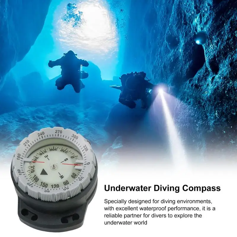 

Scuba Diving Compass Water Resistant Underwater Scuba Compass With Rope Water Sports Glowing Compass With Side Window Scuba