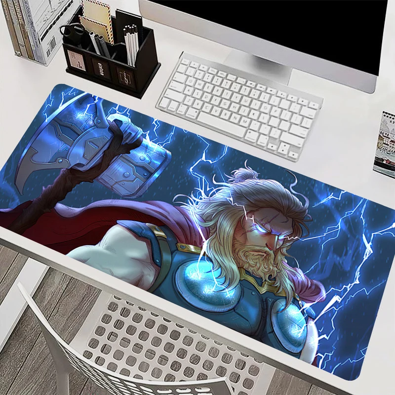 Marvel Thor Odinson Large Mouse Pad PC Anti Slip Game Cabinet Keyboard Mousepad Laptop Anime Gaming Accessories Desk Mat Carpet