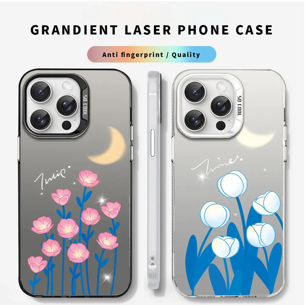 Casing iPhone tahan guncangan, untuk iPhone 12 11 14 13 15 16 Pro Max casing iPhone 14 15 16 7 8 Plus SE 2020 2022 2023 XR XS Max Siver IMD