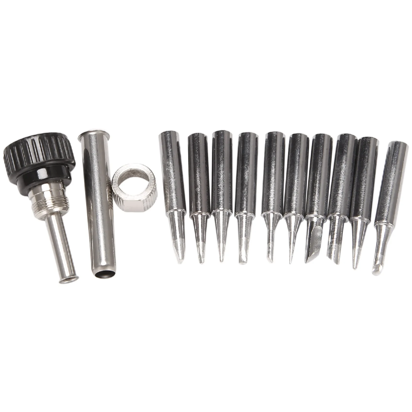 11PC/Lot 900M-T Soldering Iron Tips Welding Tip 900M-T-I/B/K/1.2D/1.6D/2.4D/3.2D/2C/3C/4C Heating elements Soldering Tips