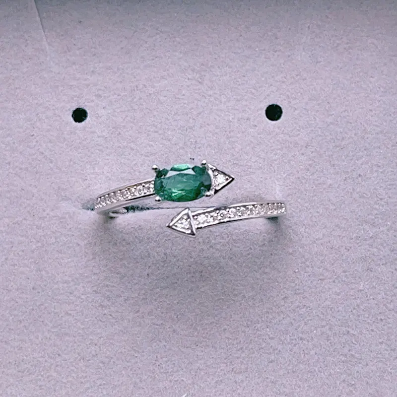 Natural colorful Toumaline ring real 925 silver gemstone ring Toumalie customized jewelry