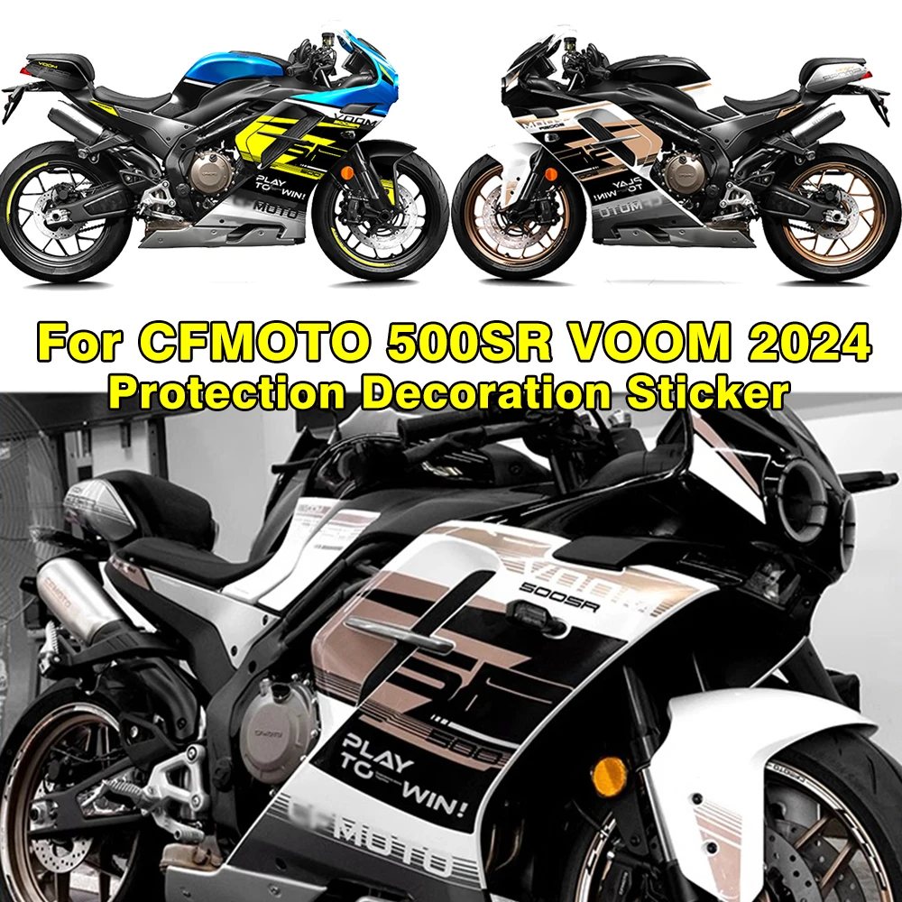 For CFMOTO 500 SR 500SR VOOM 2024 Motorcycle Stickers Fuel Tank Pad Full Graphic Decal Anti-scratch Protective Kits