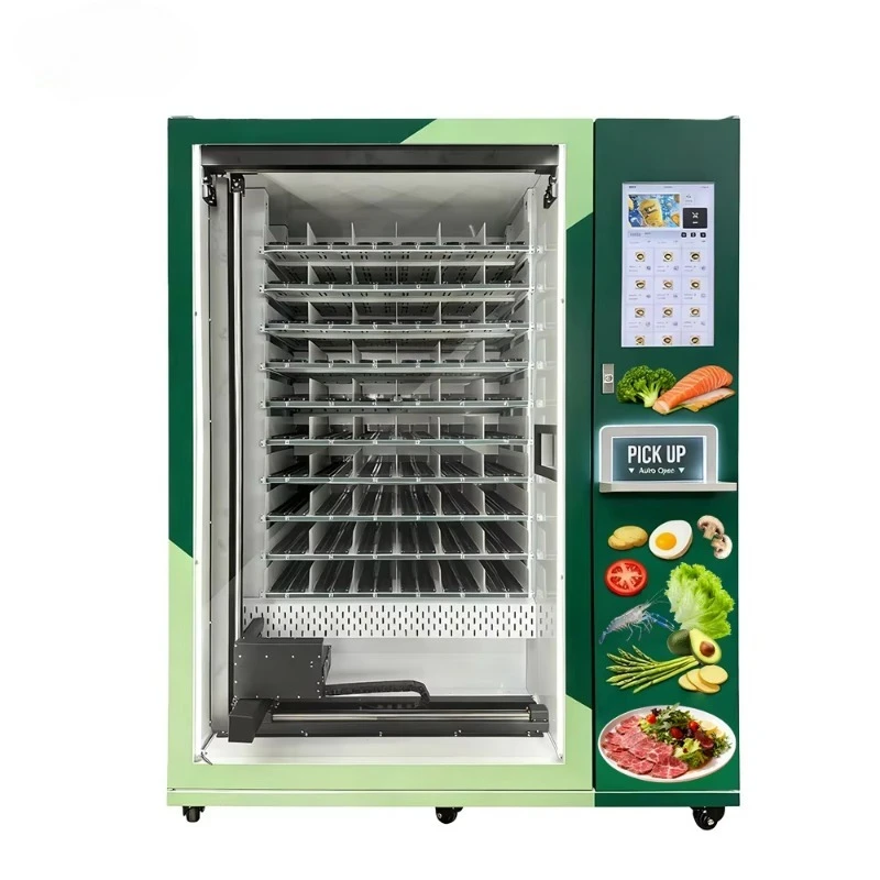 Smart Hot Food Vending Machine with Microwave Heating Automatic Box Lunch Dispenser for School Factory Office