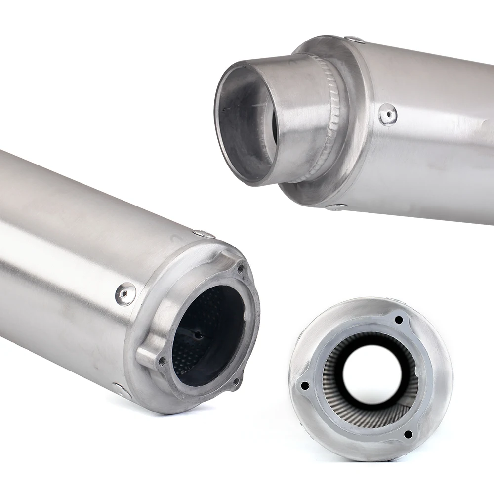 WRS دراجة نارية أنبوب دخول الهواء 60 مللي متر مناسبة ل r6 cbr300 gsxr z800 r3 cb500 CB400 CBR1000rr كاتم صوت ذيل العادم #3