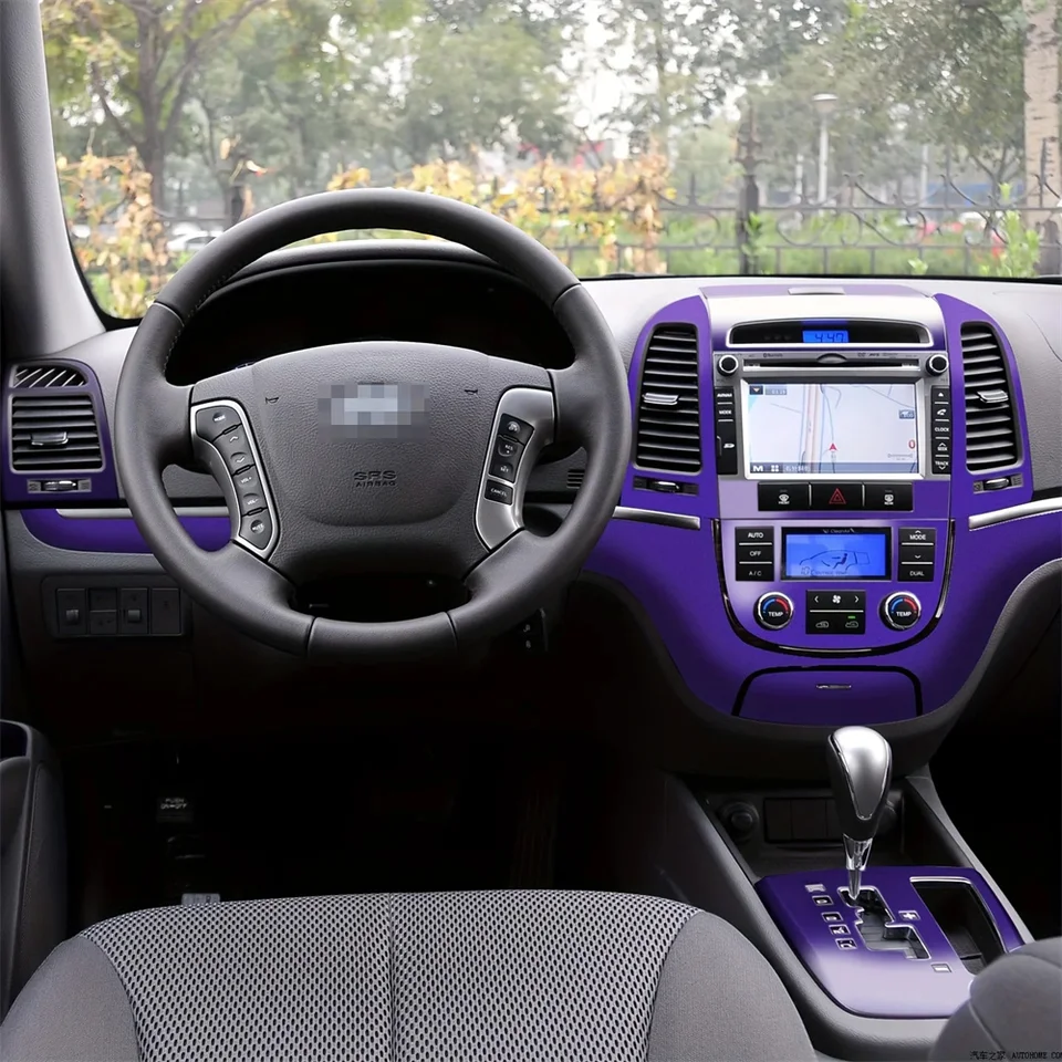 Décoration Voiture Interieur pour Hyundai pour Santa Fe 2006 2007 2008 2009 2010 2011 2012 Voiture Porte accoudoir Panneau Couverture Garniture de Protection Moulages intérieurs (Couleur : Style 4