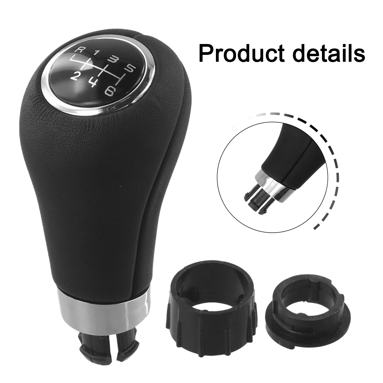 

Ручка переключения передач из кожи на 6 скоростей для Mercedes-Benz C-Class W203 W204 X204 E-Class W212 A207 C207 GLK X204, диаметр отверстия 14,5 мм