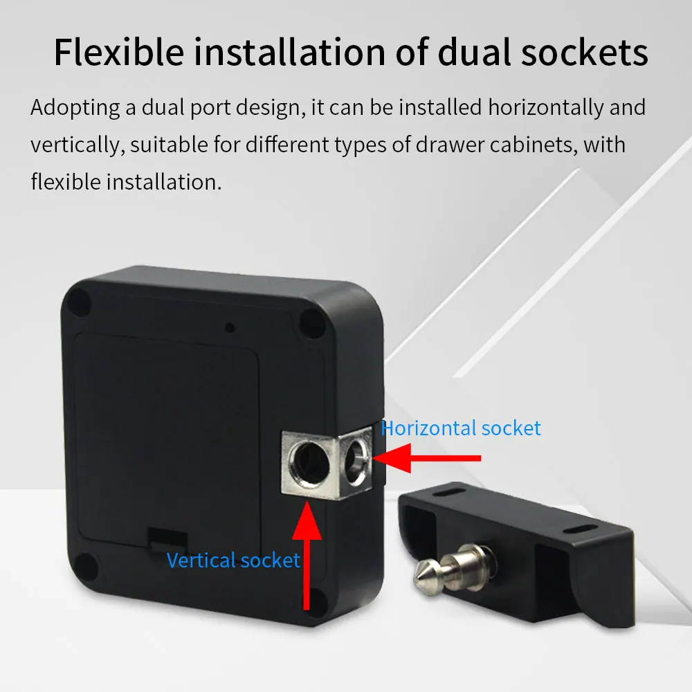 Keyless Hidden Electric Cabinet Drawer Lock Invisible Support Sensing 13.56Mhz IC Card NFC Unlock for Locker Cupboard Toolbox