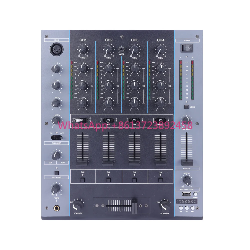 Professional Mini DJ Controller for Club Disco Home Audio Power Mixer Console Mini Speaker Use