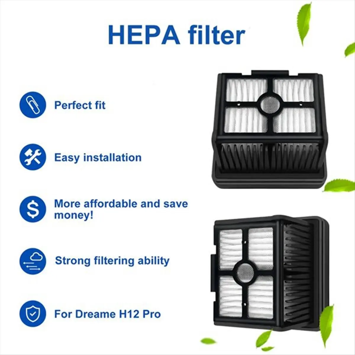 

(ABPO) Сменный щеточный валик и HEPA-фильтр для беспроводного пылесоса Dreame H12 Dual, запчасти и аксессуары для влажной и сухой уборки
