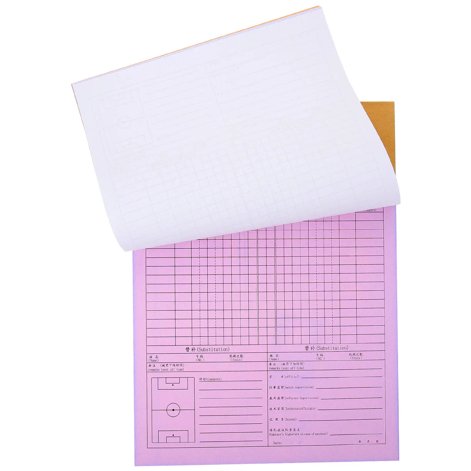 

Sports Scorebook Lightweight Portable PU Cover for Football Basketball Detailed Game Record Notebook Score Recording Supply