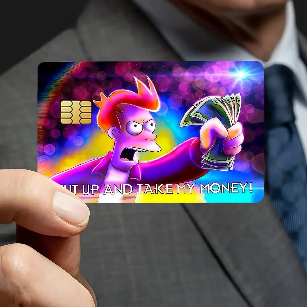 Meme Shut up and take my money! Credit Card Public Transportation Cards Sticker Waterproof Card Face Decoration 4PCS - view 6