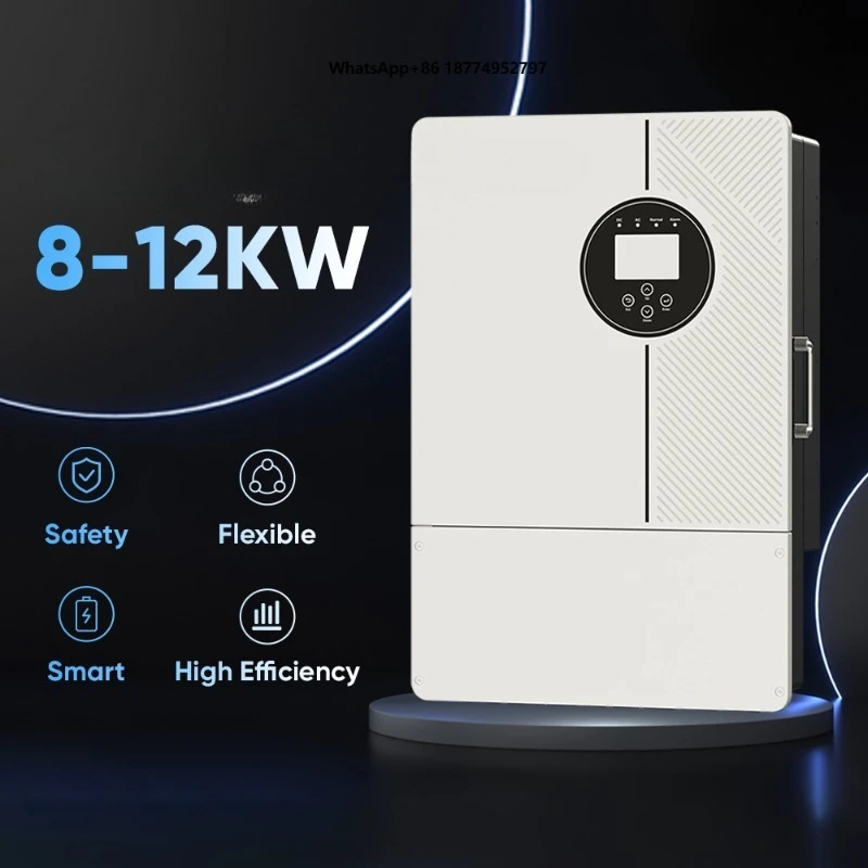 DAH Solar High Efficiency Solar Inverter 800V PV 8kw 10kw 12kw WiFi BT AC Couple Three Phase Hybrid Inverter