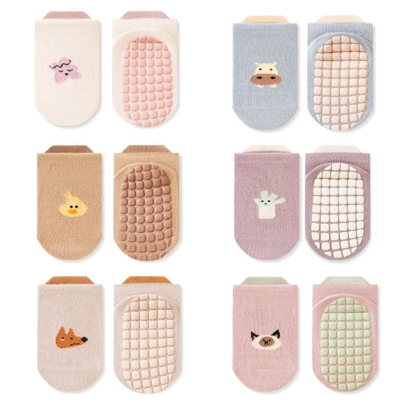 

NonSlip Baby Cartoon Floor Socks Rubber Soles Socks Breathable FirstWalker Socks