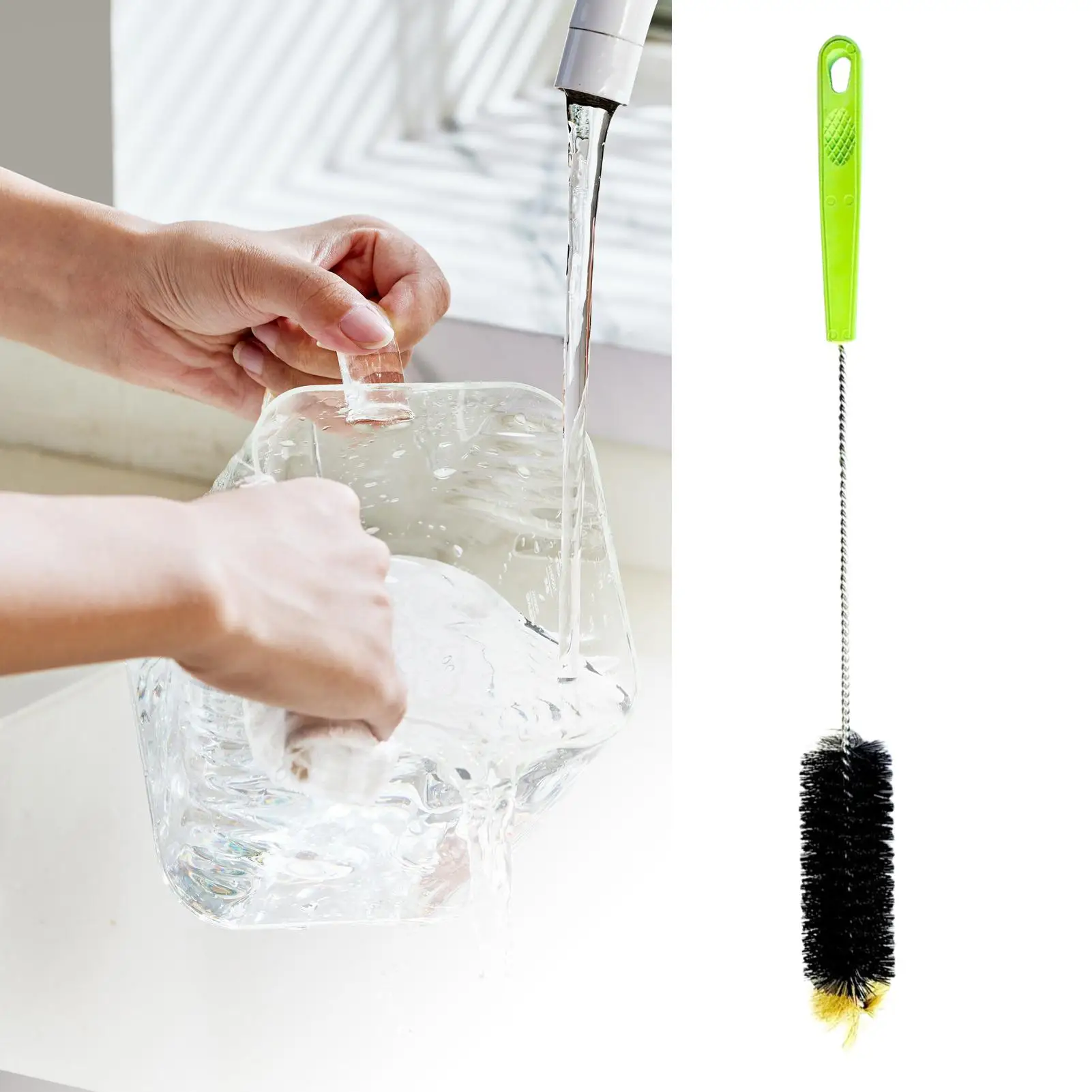 

Щетка для чистки бутылочек Эргономичное средство для чистки стеклянной посуды Устойчивая к царапинам щетка для чашек для узкой шеи Графин для вина и пива Детские бутылочки