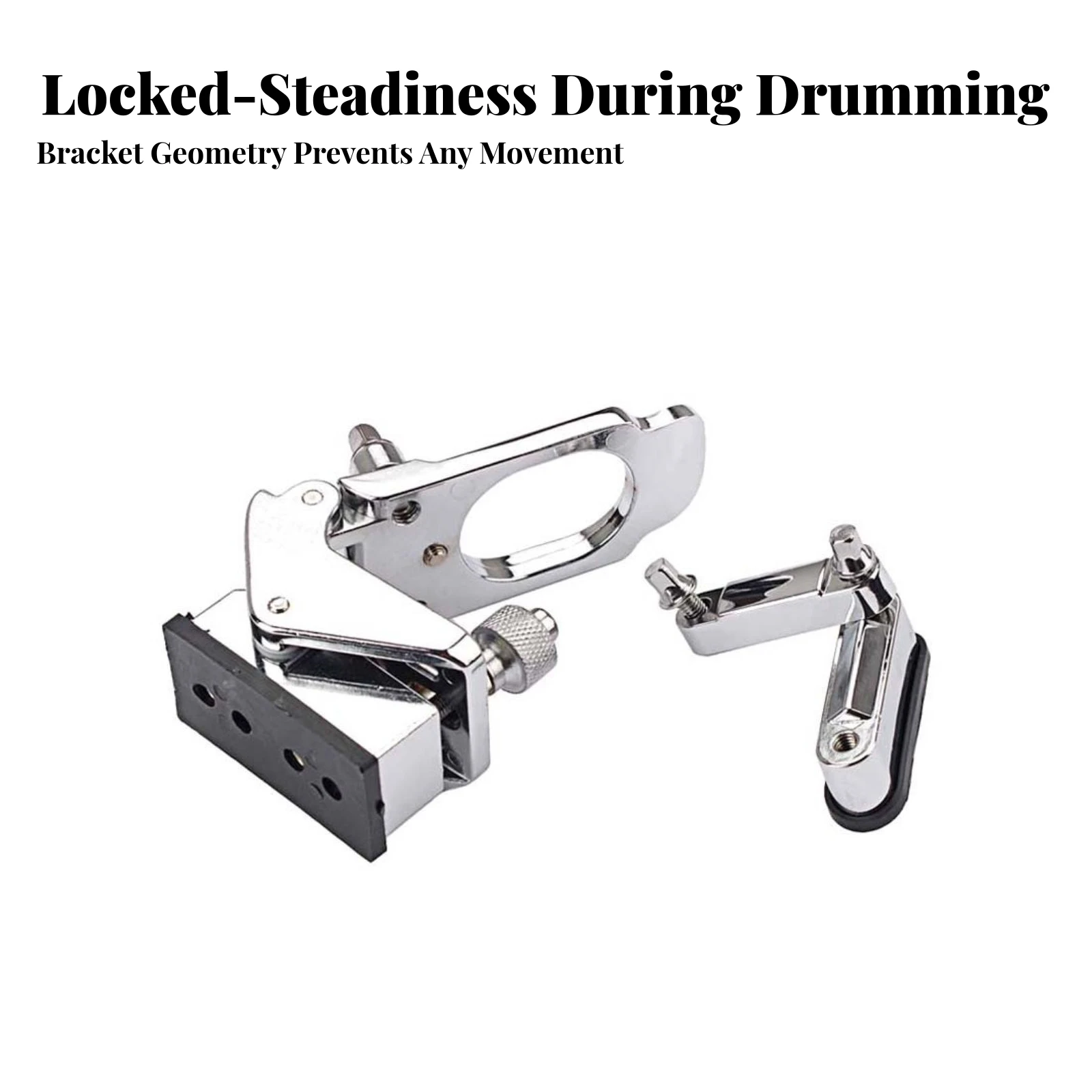 Drum Rocker Adjuster Adjustable Drum Adjuster with Rubber Pads Hardware Easy to Install Compact for Drummers