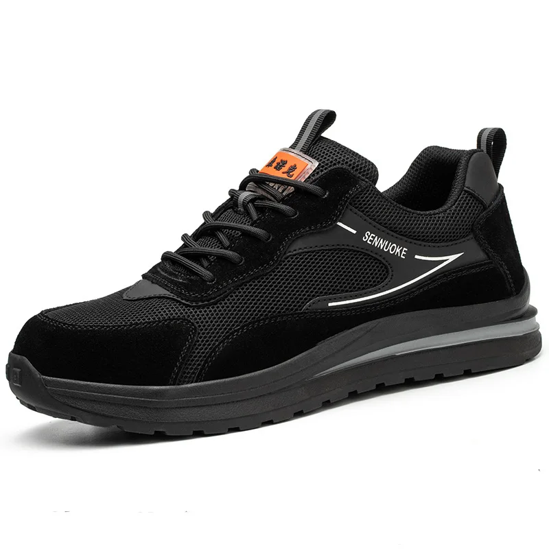 big size mens fashion steel toe caps working safety shoes summer worker shoe soft insulation sneakers tooling security low boots