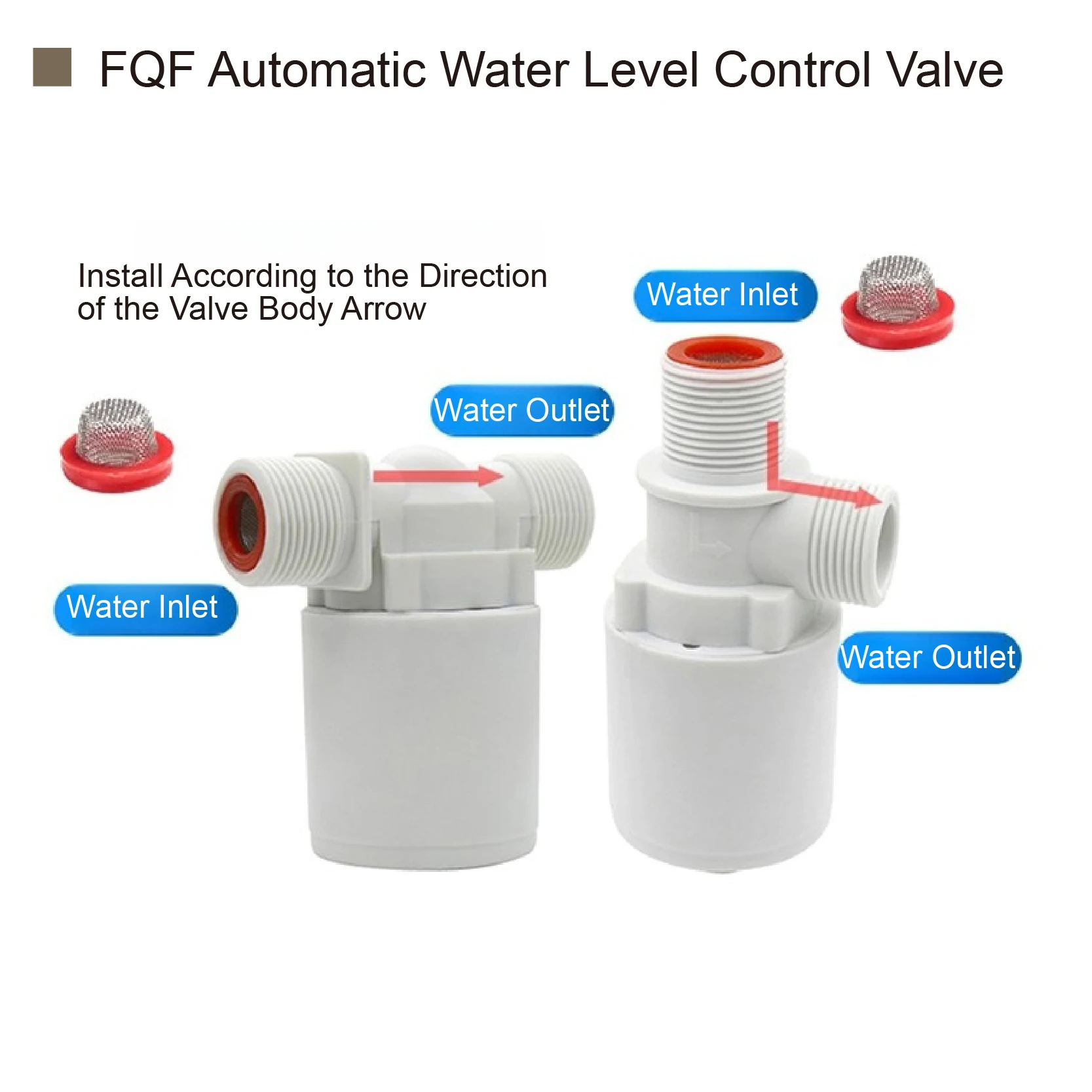 4-point water-saving device float ball valve, solar water supply valve, 6-point water-saving device G1/2 water valve accessories