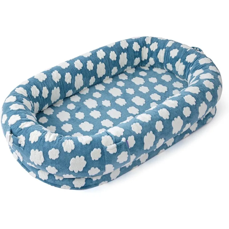 Lesure Donut Small Dog Bed - Round Cat Beds for Indoor Cats Calming Pet Beds, Cute Modern Beds with Jacquard Shaggy Plush