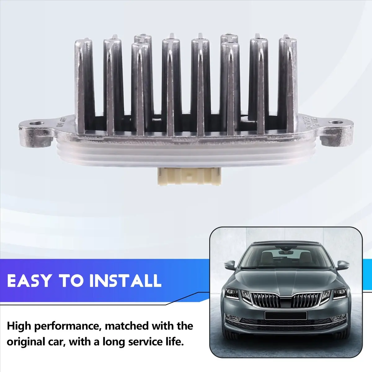 #43M Automotive Parts & Accessories,Front Headlight LED Moudle 5E0941645 1473000368 for Skoda Octavia 3 (Silver)